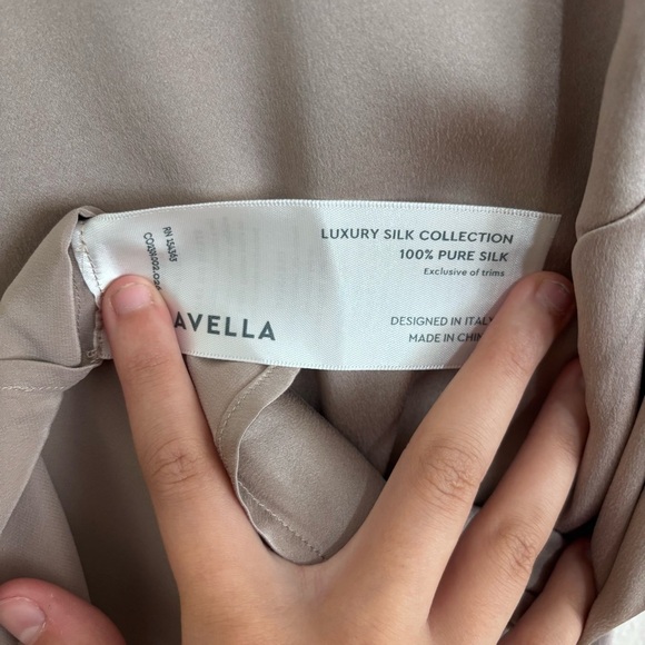 Ravella Giada Silk Shell Tank in Truffle size medium - Picture 7 of 7